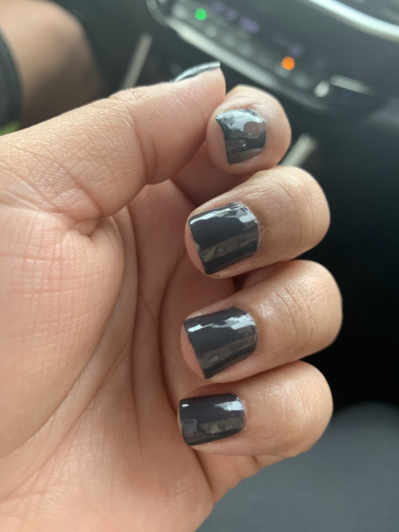 Dark matte short-square set — M's signature